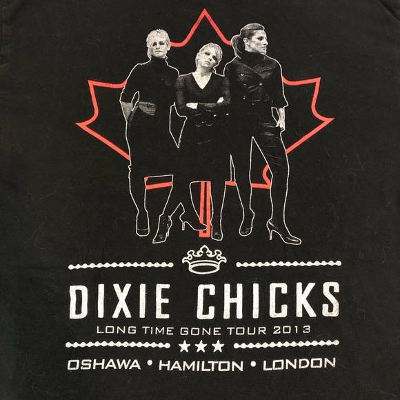 Dixie Chicks Tour 2013 T-shirt Ontario Canada Dates XL Black Country Music Rare - Picture 1 of 5